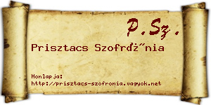 Prisztacs Szofrónia névjegykártya